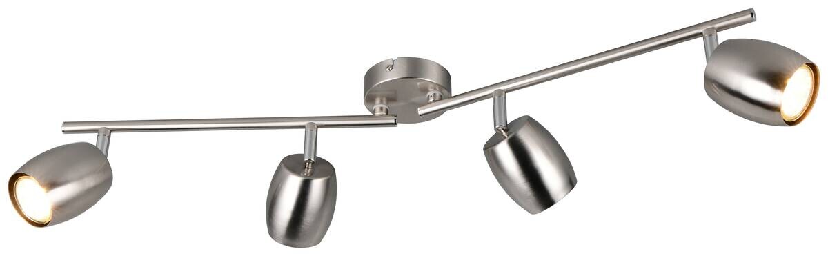 Reality Spots Nancy nickel matt Metall B/H/L: ca. 70,5x15,5x8 cm GU10 4 Brennstellen