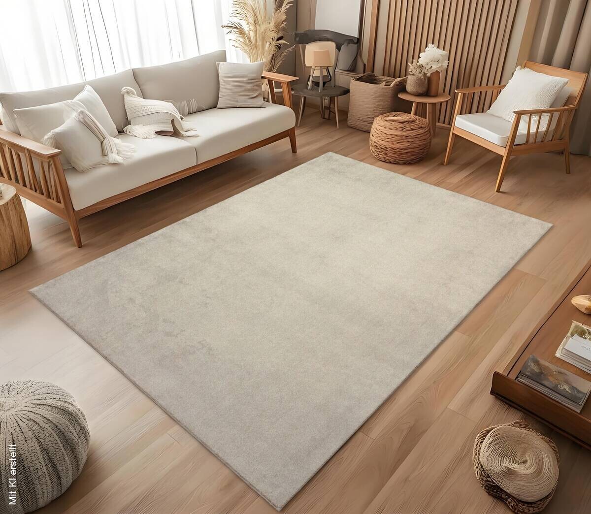 Teppich Flanell beige B/L: ca. 160x230 cm