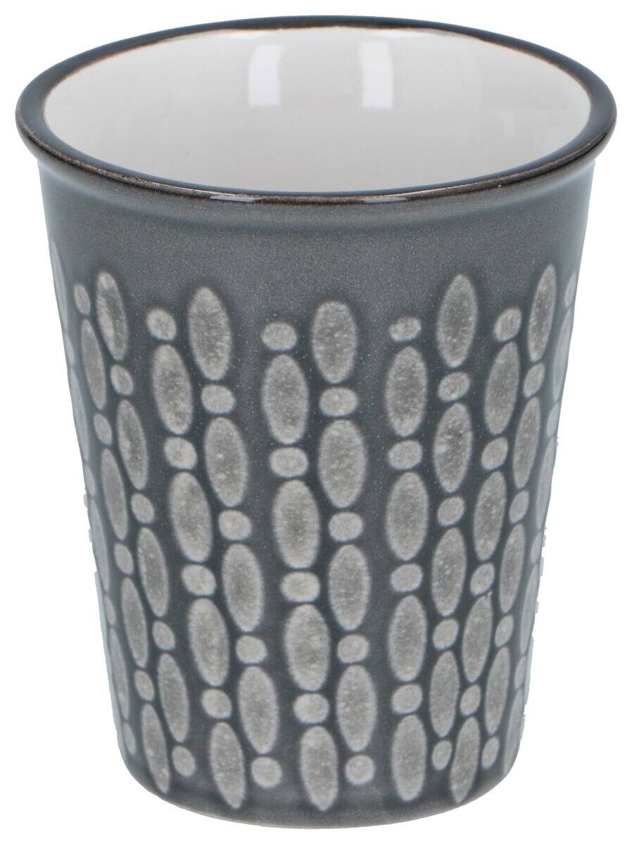 Tassen-Set braun Steinzeug B/H/L: ca. 6,4x7,5x6,4 cm