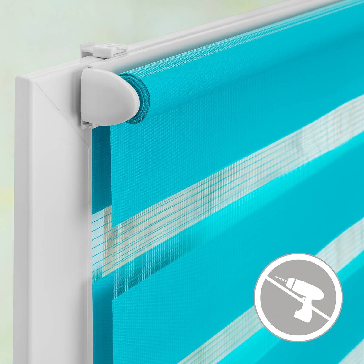 LICHTBLICK Doppelrollo Duo blau B/L: ca. 90x220 cm