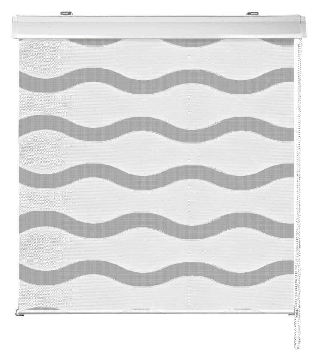 Doppelrollo mit Blende Welle weiß 100% Polyester B/L: ca. 120x160 cm