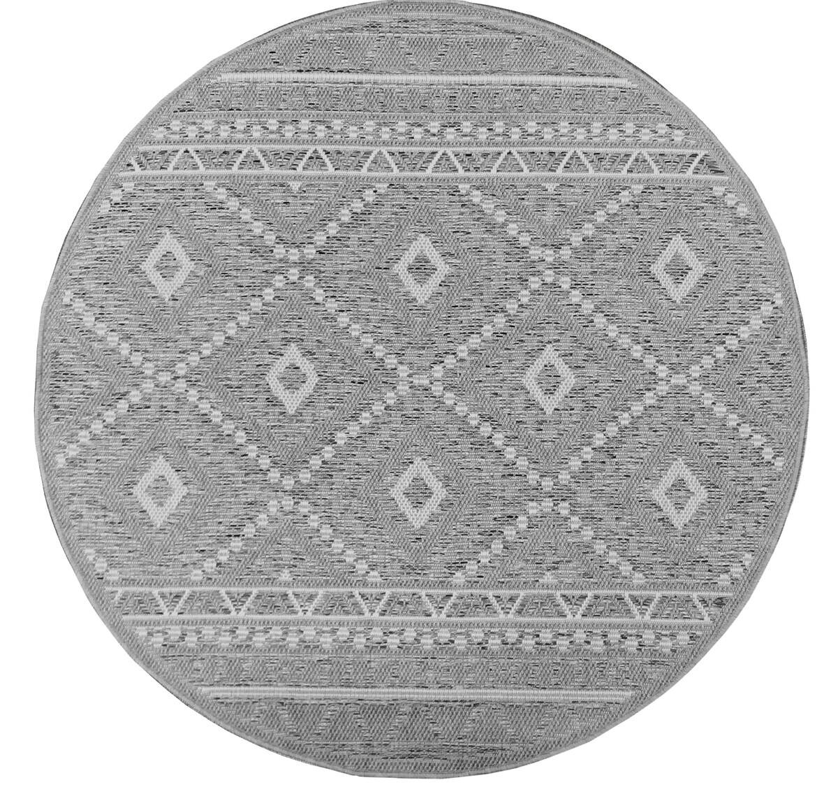 Merinos Outdoorteppich Ottowa grau D: ca. 120 cm