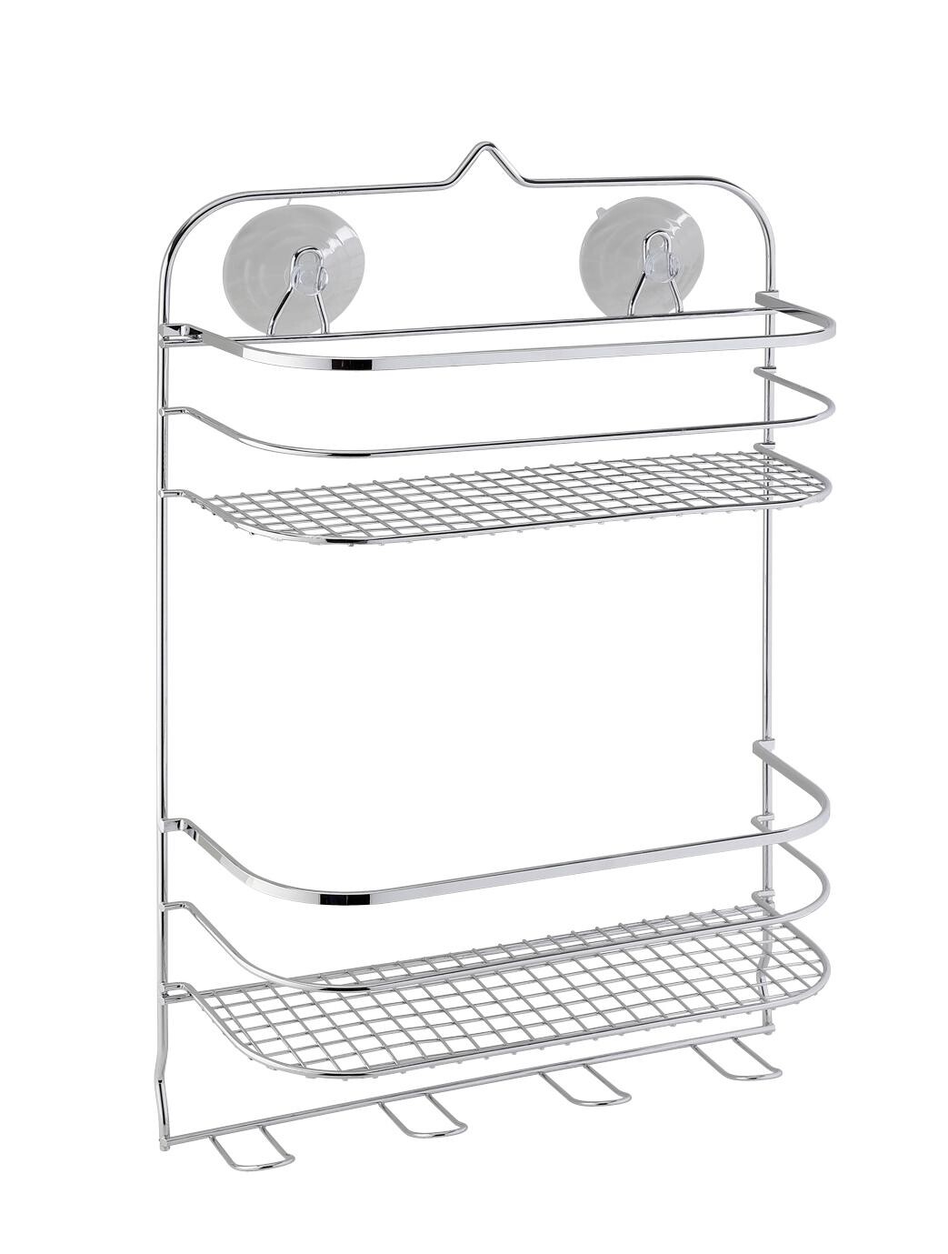 Badregal silber Eisen B/H/L: ca. 29,5x46x11 cm