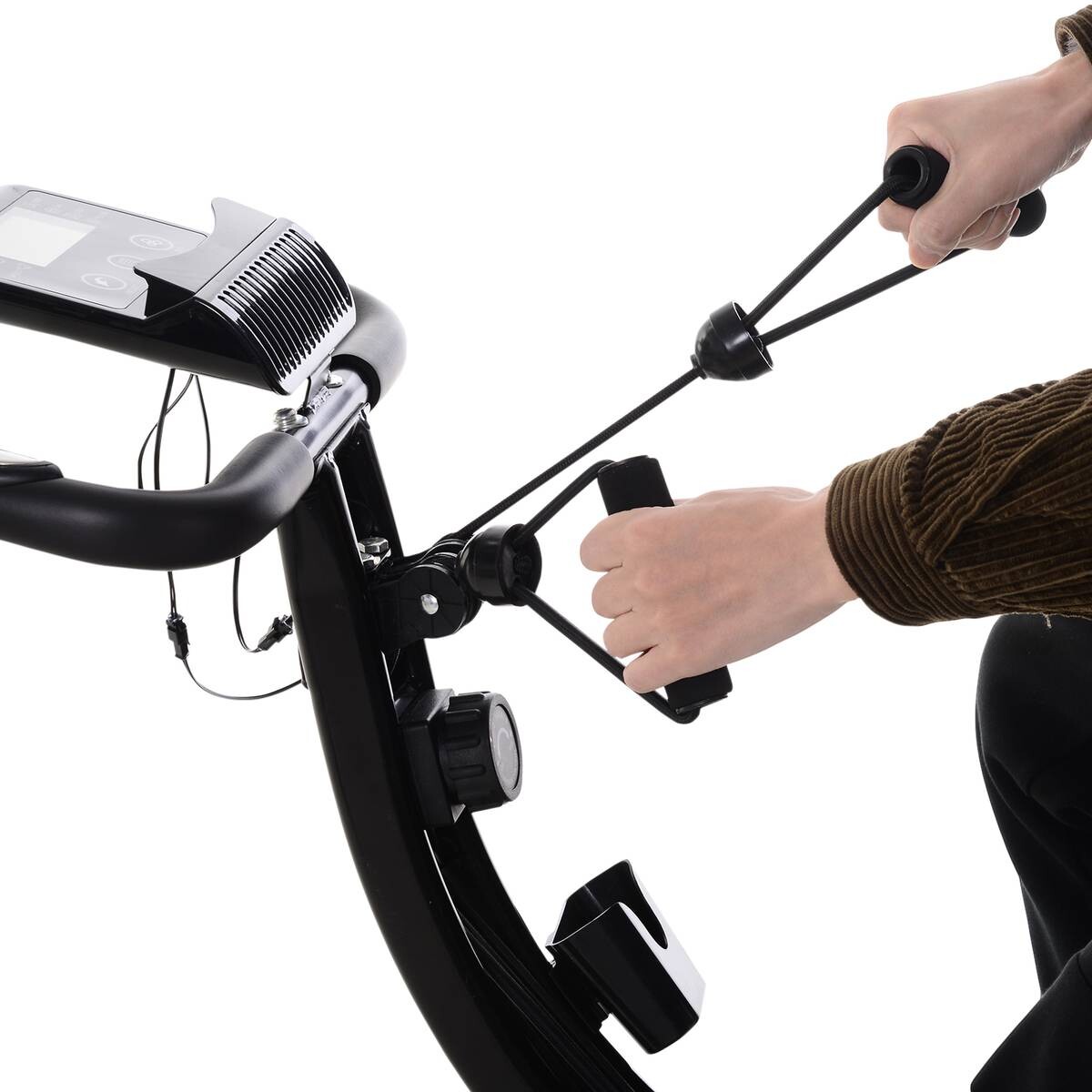 HOMCOM Fahrradtrainer schwarz Stahl