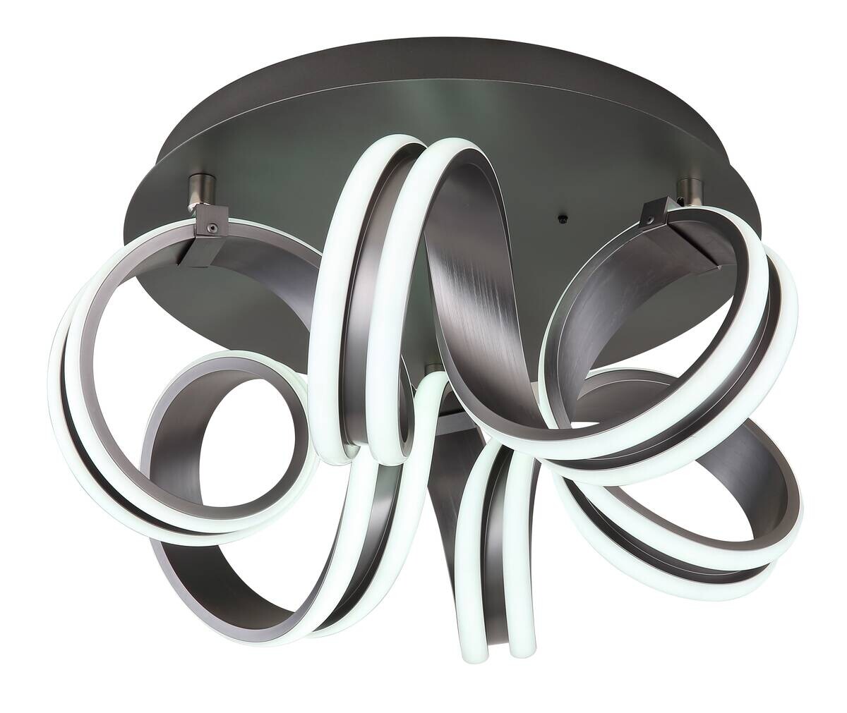 GLOBO Deckenleuchte dunkelgrau Opal Metall Aluminium H/D: ca. 25x46 cm 1 Brennstellen