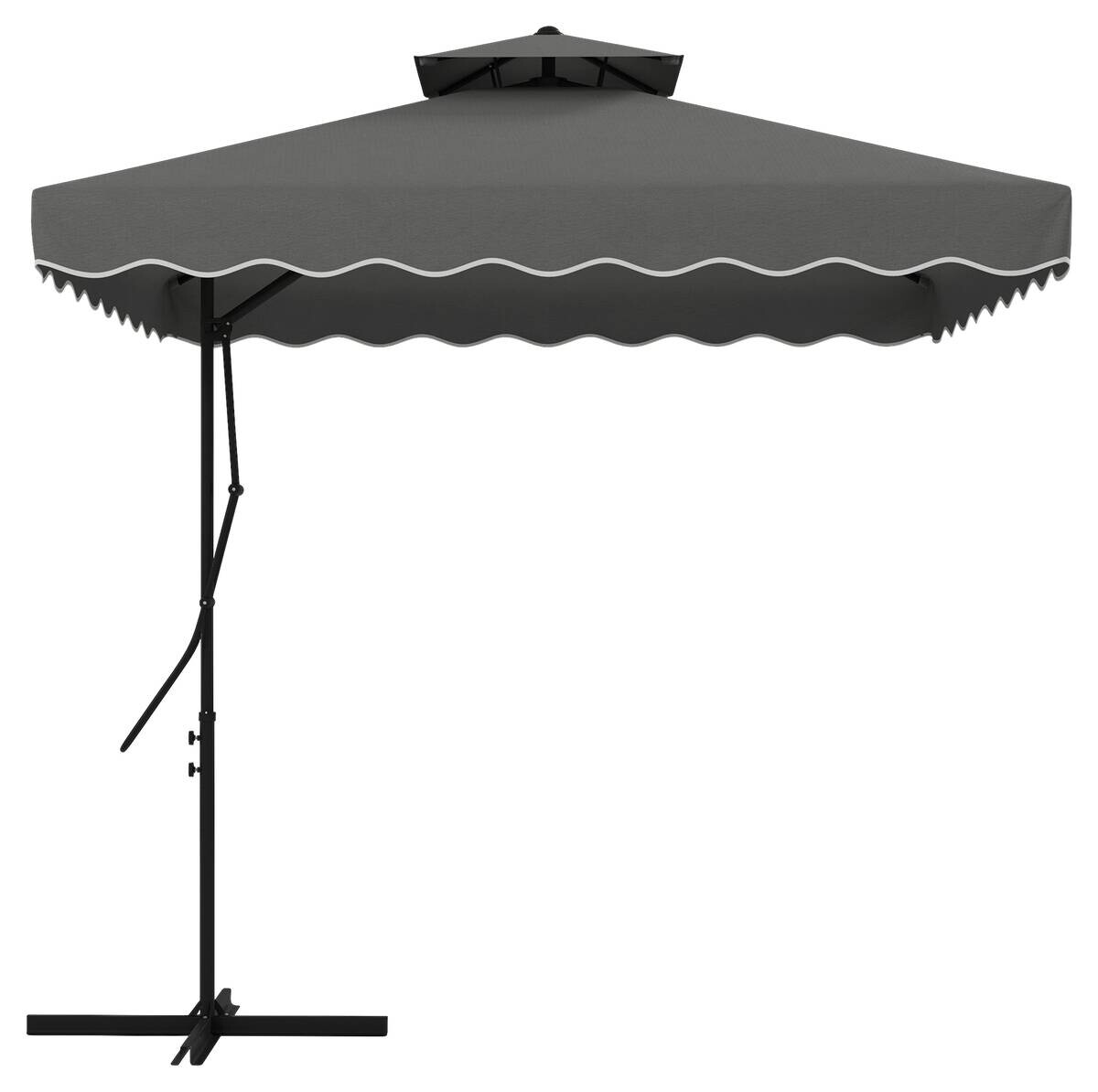 Outsunny Sonnenschirm dunkelgrau Metall B/H/L: ca. 243x251x243 cm