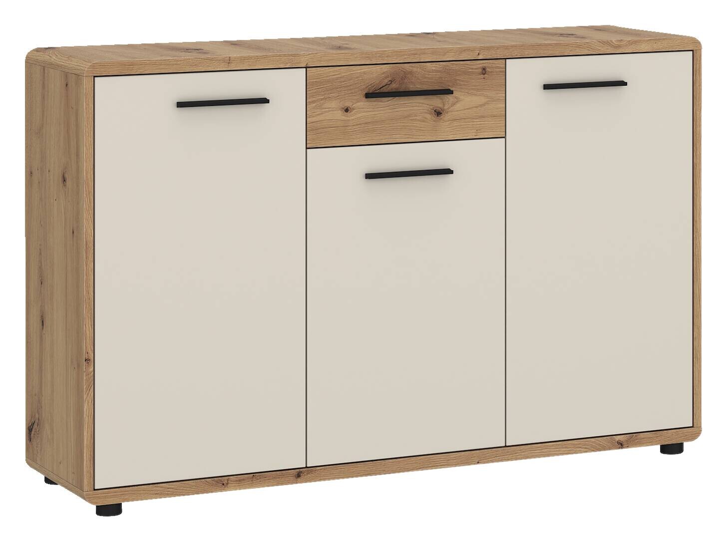 Kommode Fontana Plus Eiche Artisan Nachbildung Kaschmir B/H/T: ca. 132x87x40 cm