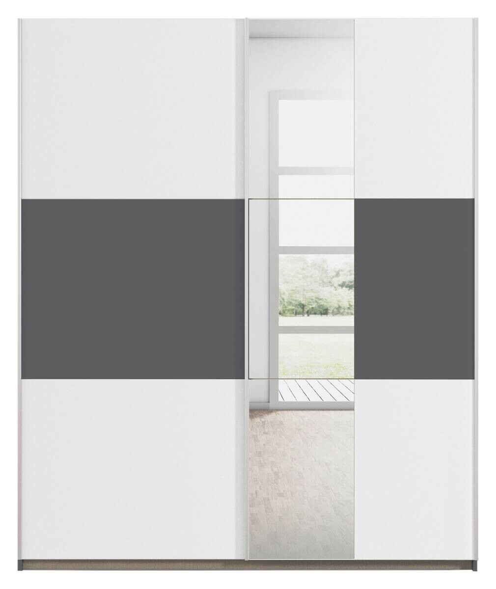 Kleiderschrank Oslo Alpinweiß grau B/H/T: ca. 175x210x59 cm