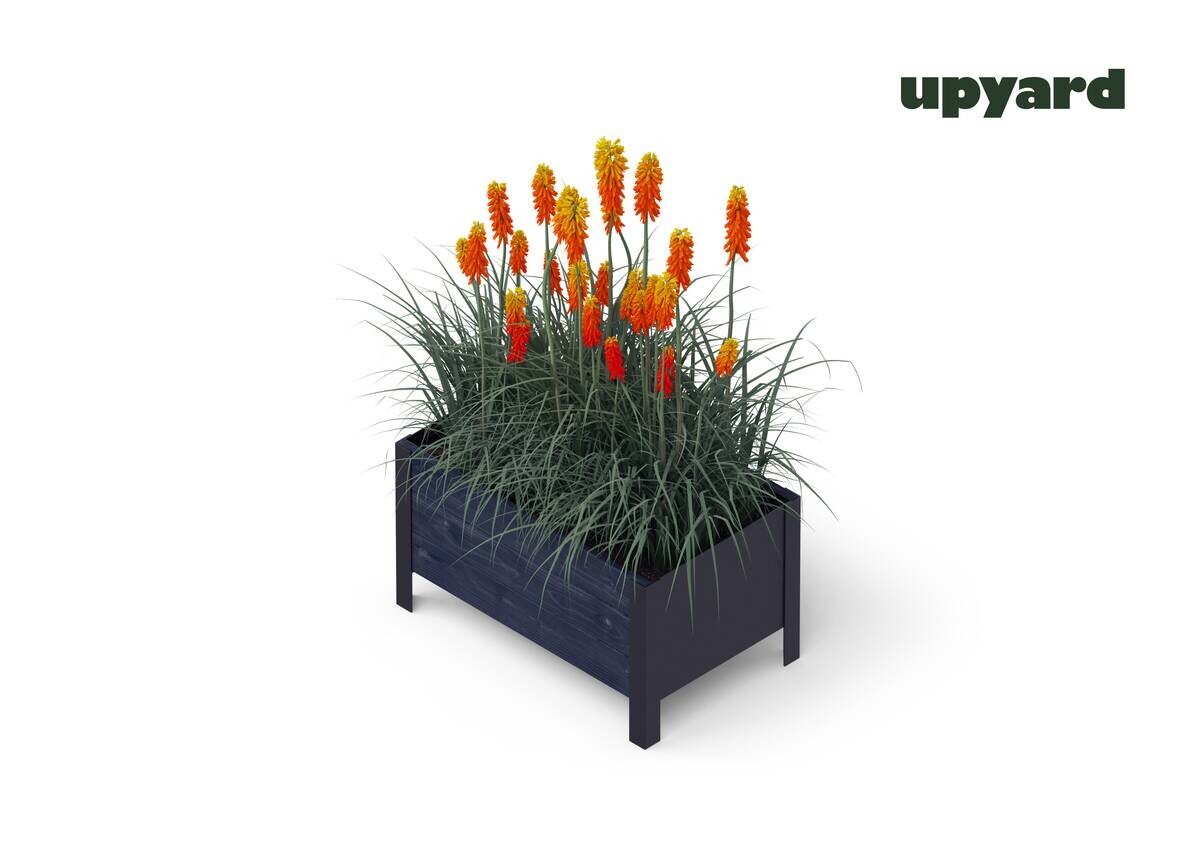 UPYARD Hochbeet MODERN schwarz Holz B/H/L: ca. 36x32x58 cm