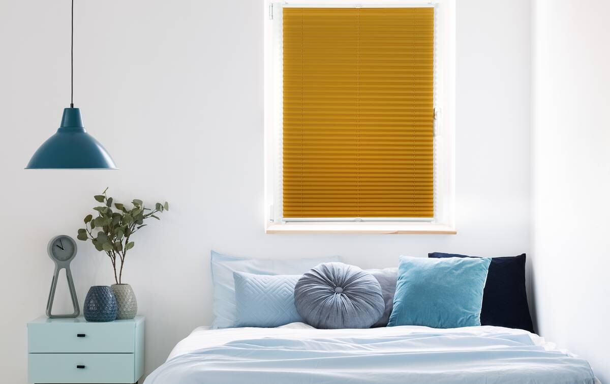 Hochwertiges Klemmplissee gold B/L: ca. 120x130 cm