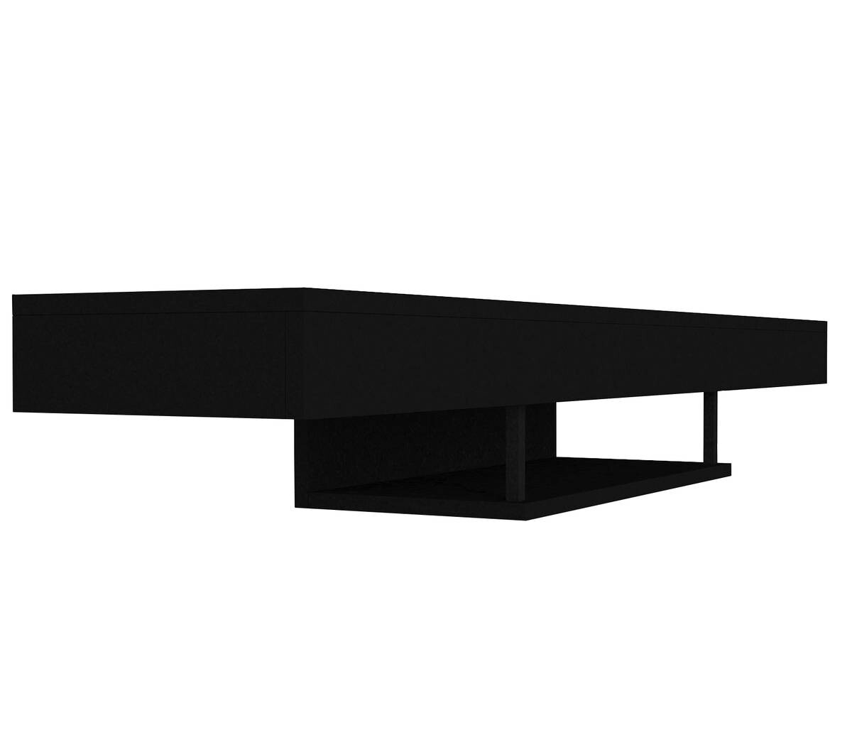 TV-Lowboard Alberes schwarz B/H/T: ca. 150x22x29,6 cm