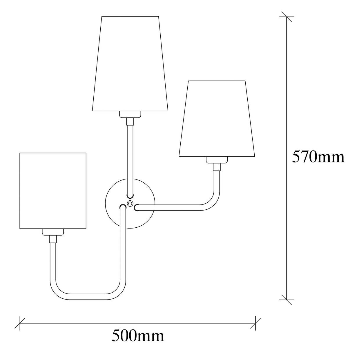 Opviq Wandleuchte schwarz Metall B/H/L: ca. 20x57x50 cm E27 1 Brennstellen