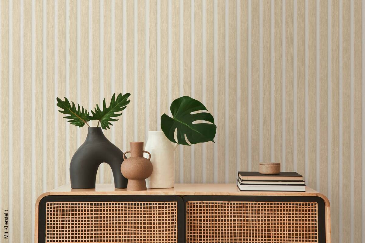 A.S.Creation Vliestapete beige weiß B/H/D: ca. 53x1005x8,5 cm