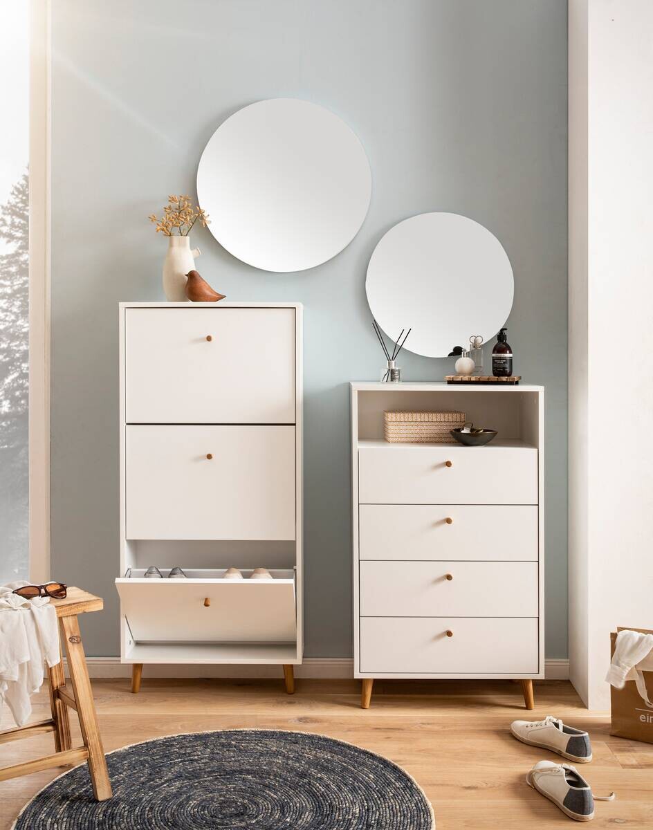 Schuhkipper Bjarne weiß matt B/H/T: ca. 59,8x131x19,55 cm