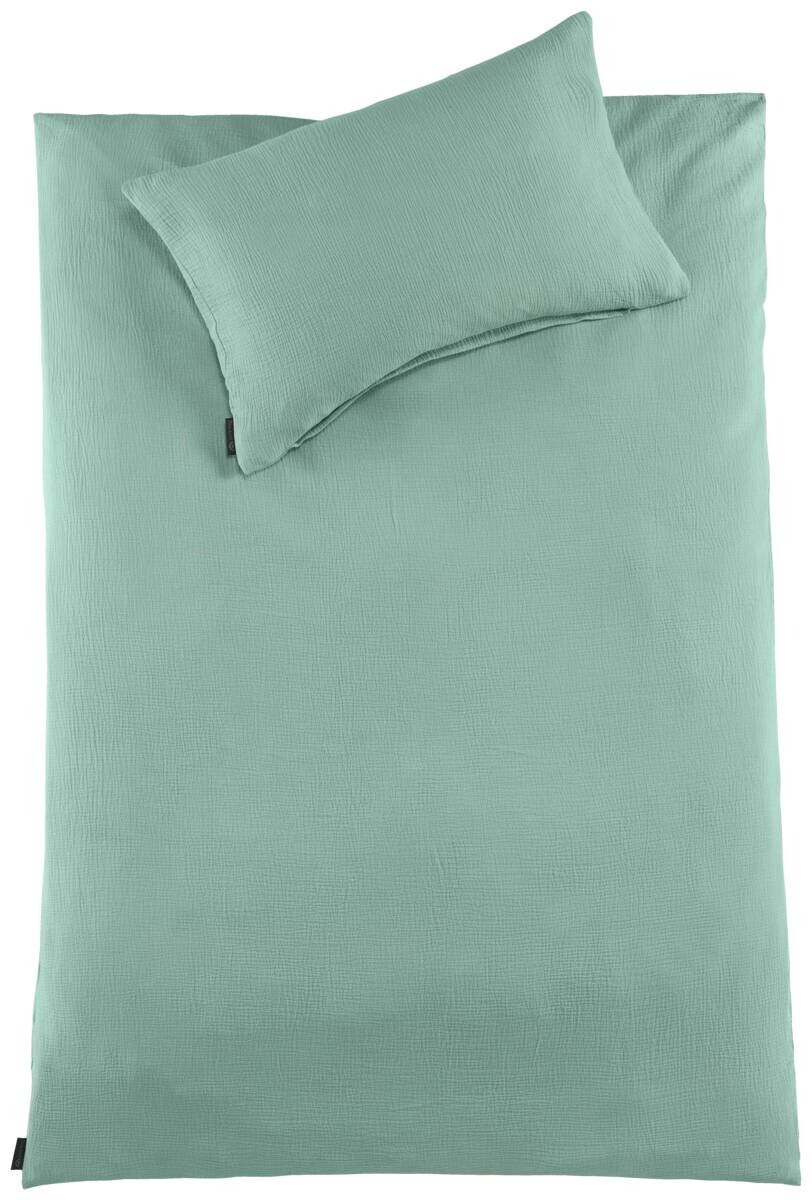 Baumwoll Bettwäsche Musselin grün 100% Baumwolle B/L: ca. 100x135 cm