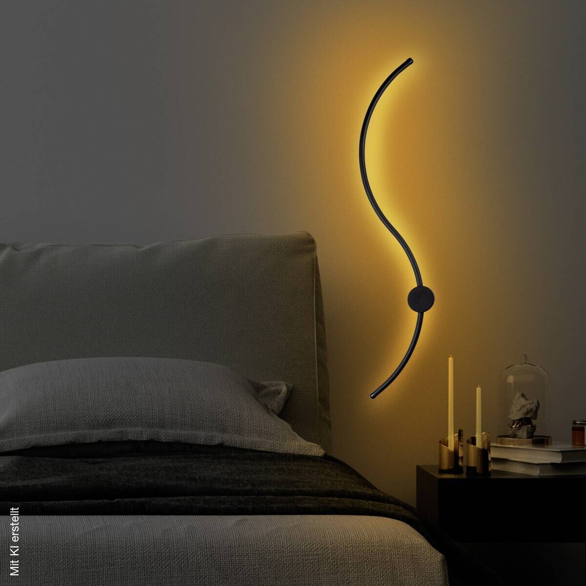 Opviq LED-Wandleuchte schwarz B/H/T: ca. 90x17x10 cm