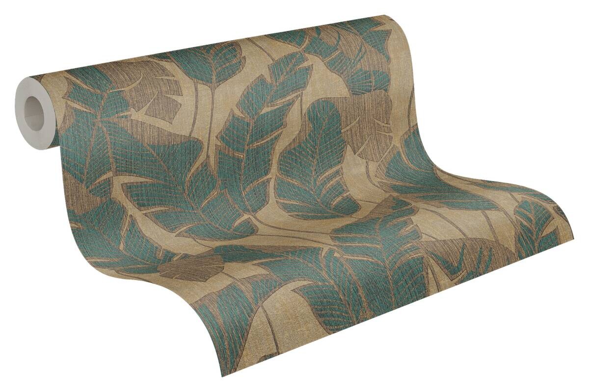 A.S.Creation Vliestapete grün beige schwarz B/H/D: ca. 53x1005x9,4 cm