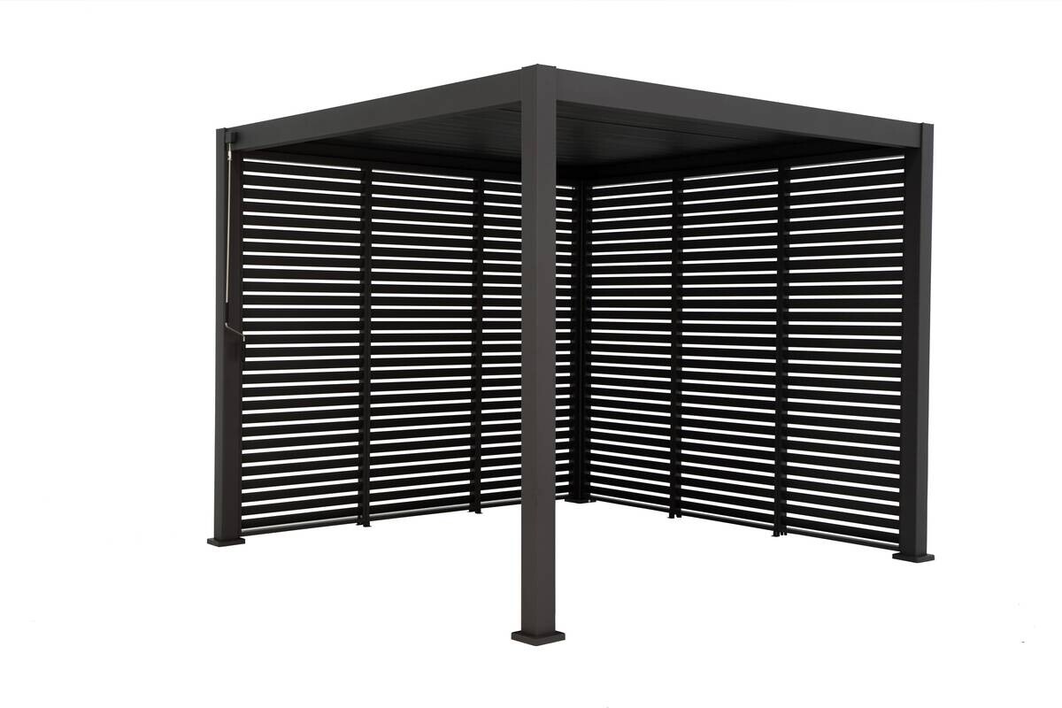Mirador Lamellen-Seitenteil für Pergola Deluxe anthrazit Aluminium B/H/L: ca. 93x236,1x6 cm