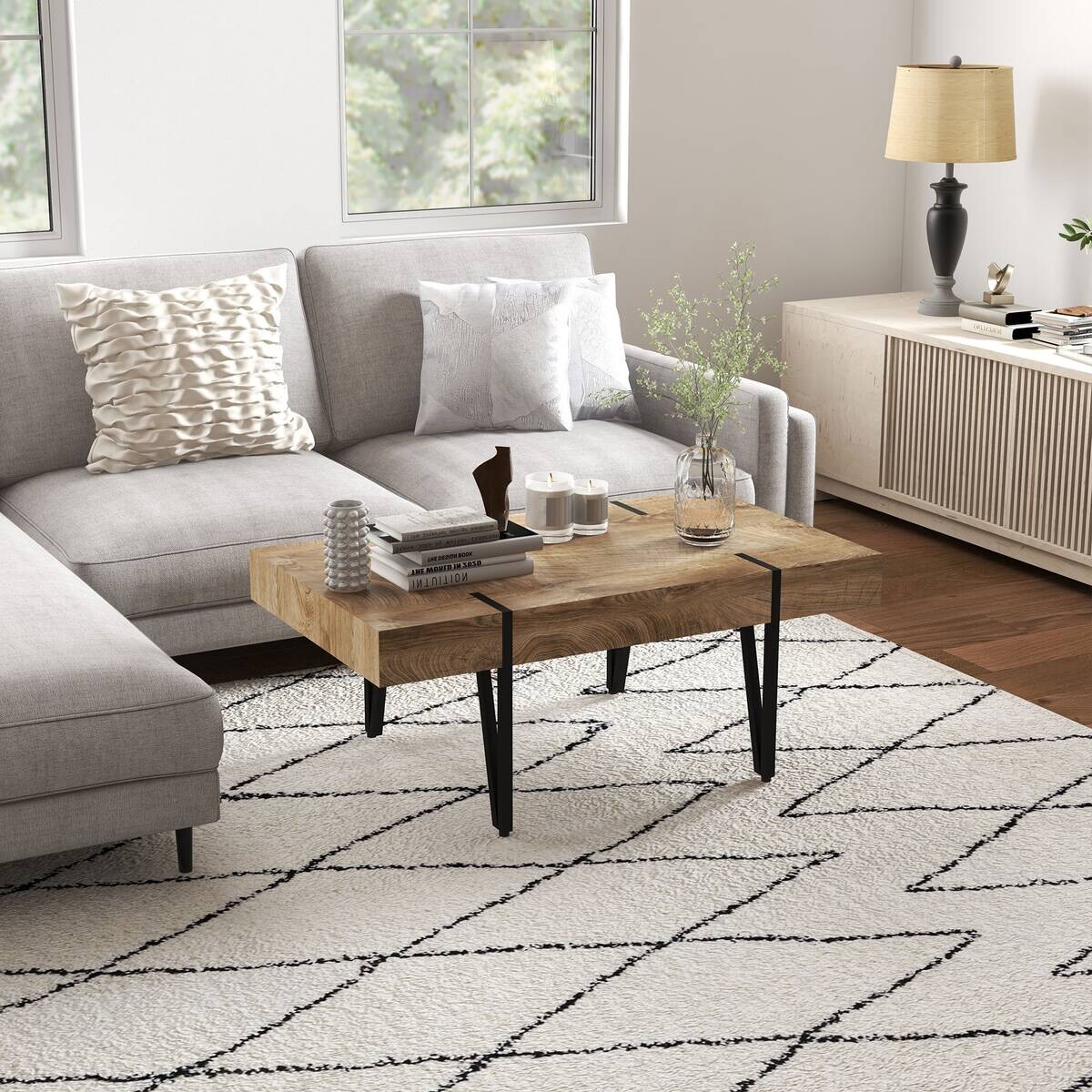 Couchtisch natur Optik B/H/T: ca. 105x42x60 cm