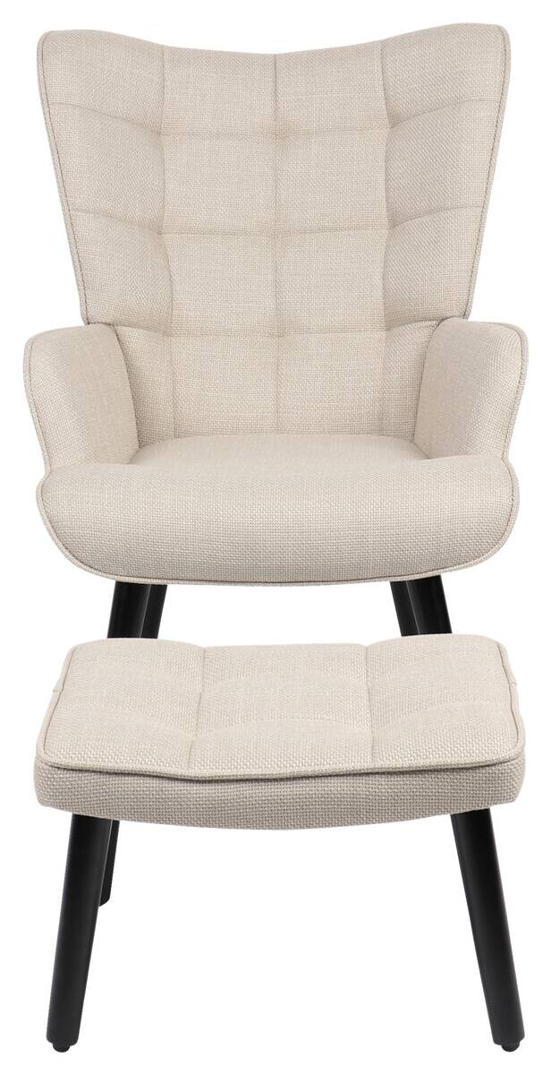 Sessel Paros beige Webstoff B/H/T: ca. 68x97x75 cm