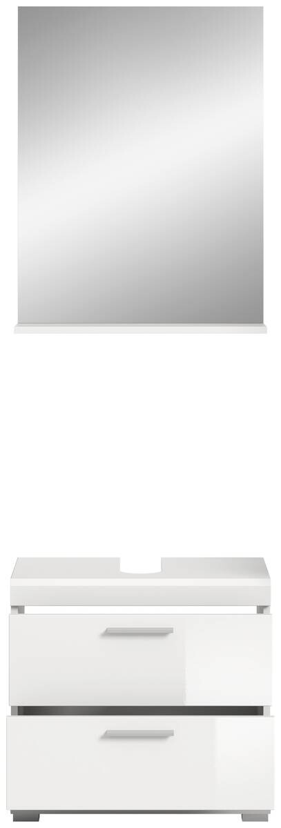 Badezimmer-Set Scout weiß weiß Hochglanz B/H/T: ca. 60x191x37 cm