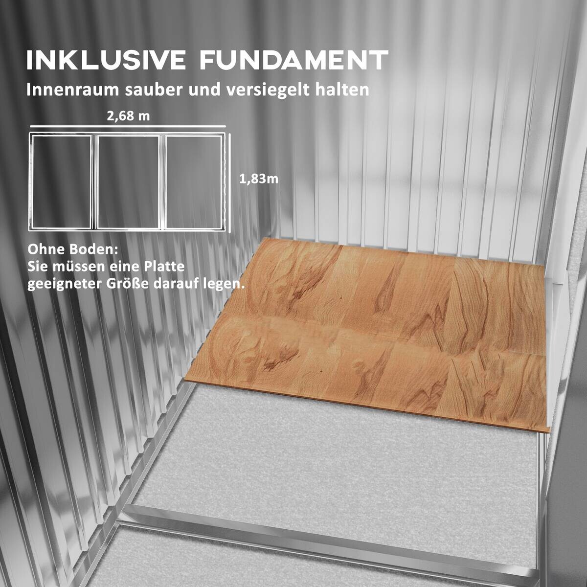 Outsunny Gerätehaus braun B/H/L: ca. 195x192x277 cm