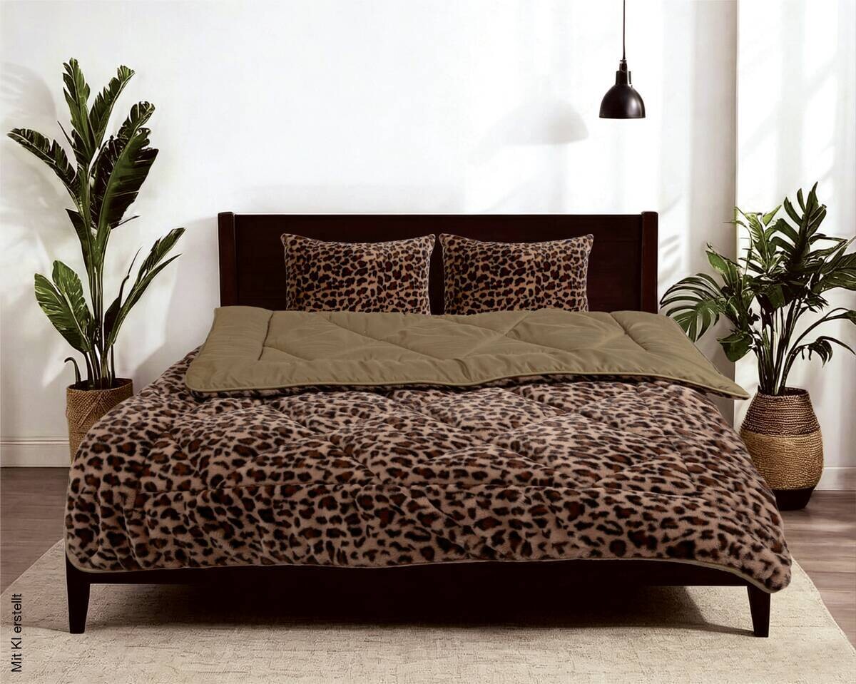 Steppbett braun Polyester B/L: ca. 135x200 cm
