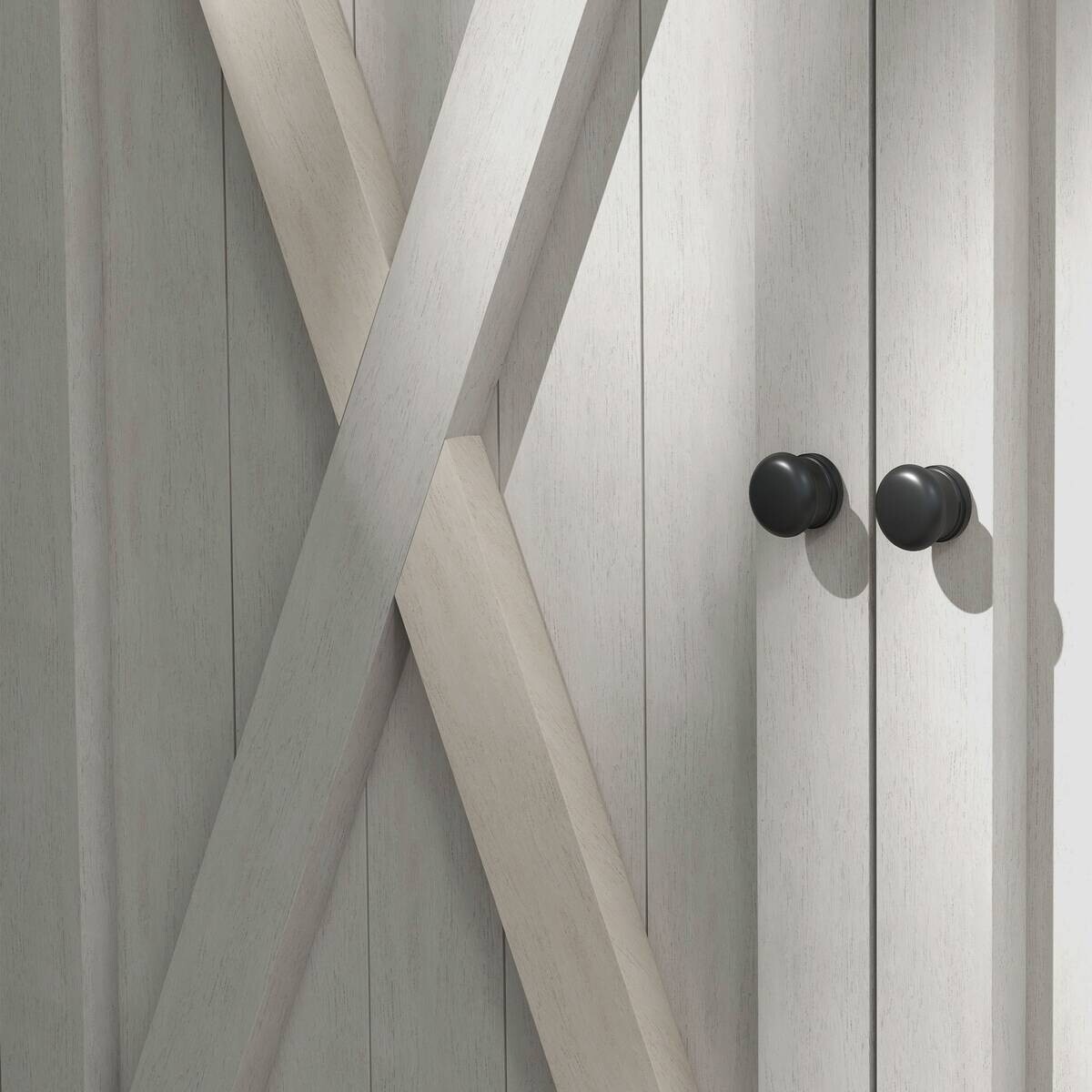 Outsunny Geräteschuppen hellgrau Holz B/H/L: ca. 55x117x110 cm