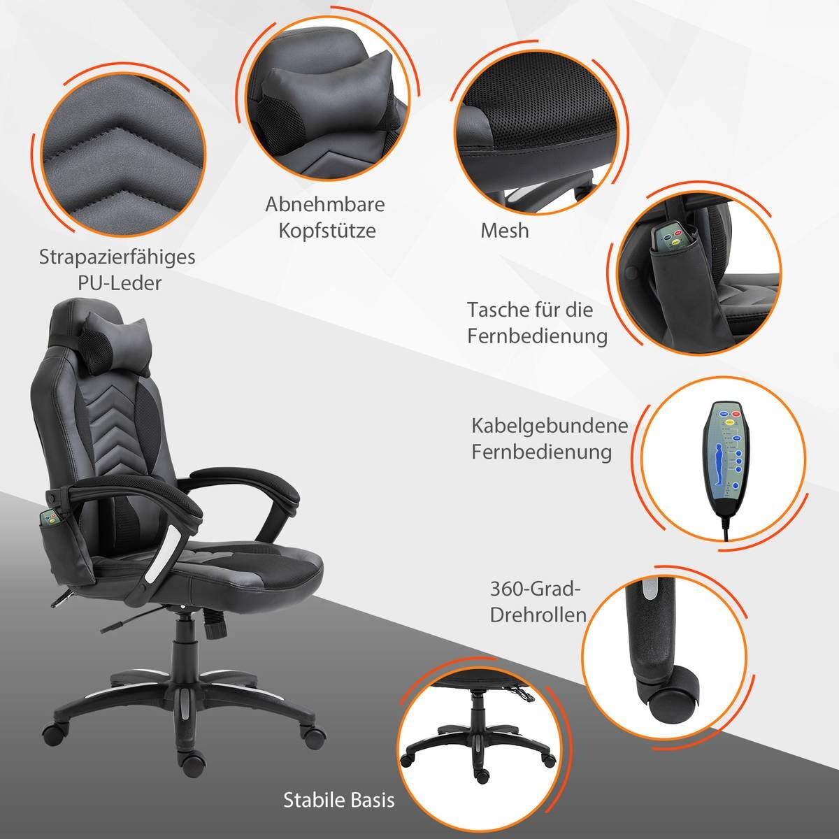 Drehstuhl 921-019BK schwarz