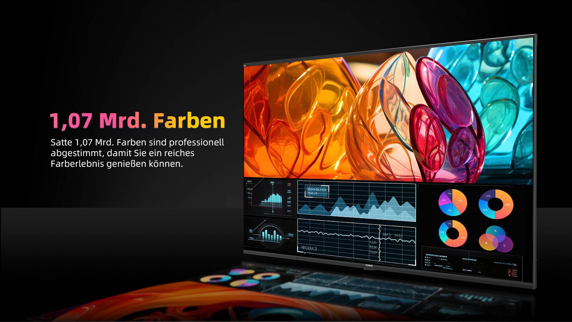 CHiQ Q-LED-TV U55QG7L B/H: ca. 123x79 cm