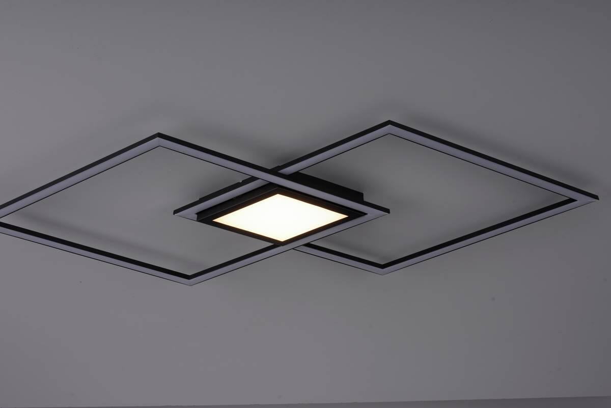 Just Light Deckenleuchte Asmin schwarz Aluminium H/T/L: ca. 5,2x37x106 cm