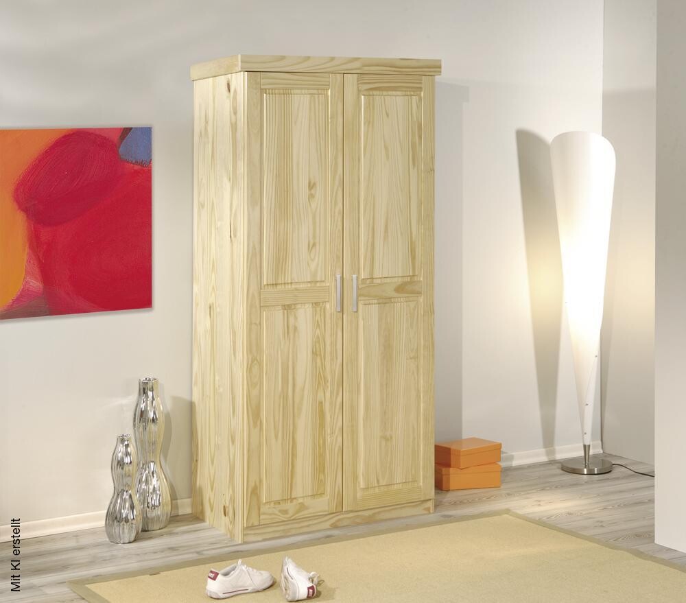 Kleiderschrank Leon natur B/H/T: ca. 95x190x55 cm