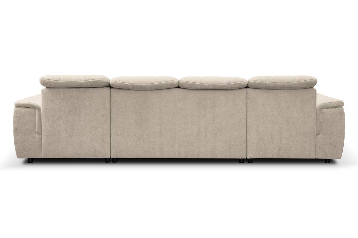 Wohnlandschaft Nadja beige Microfaser B/H/T: ca. 330x105x174 cm