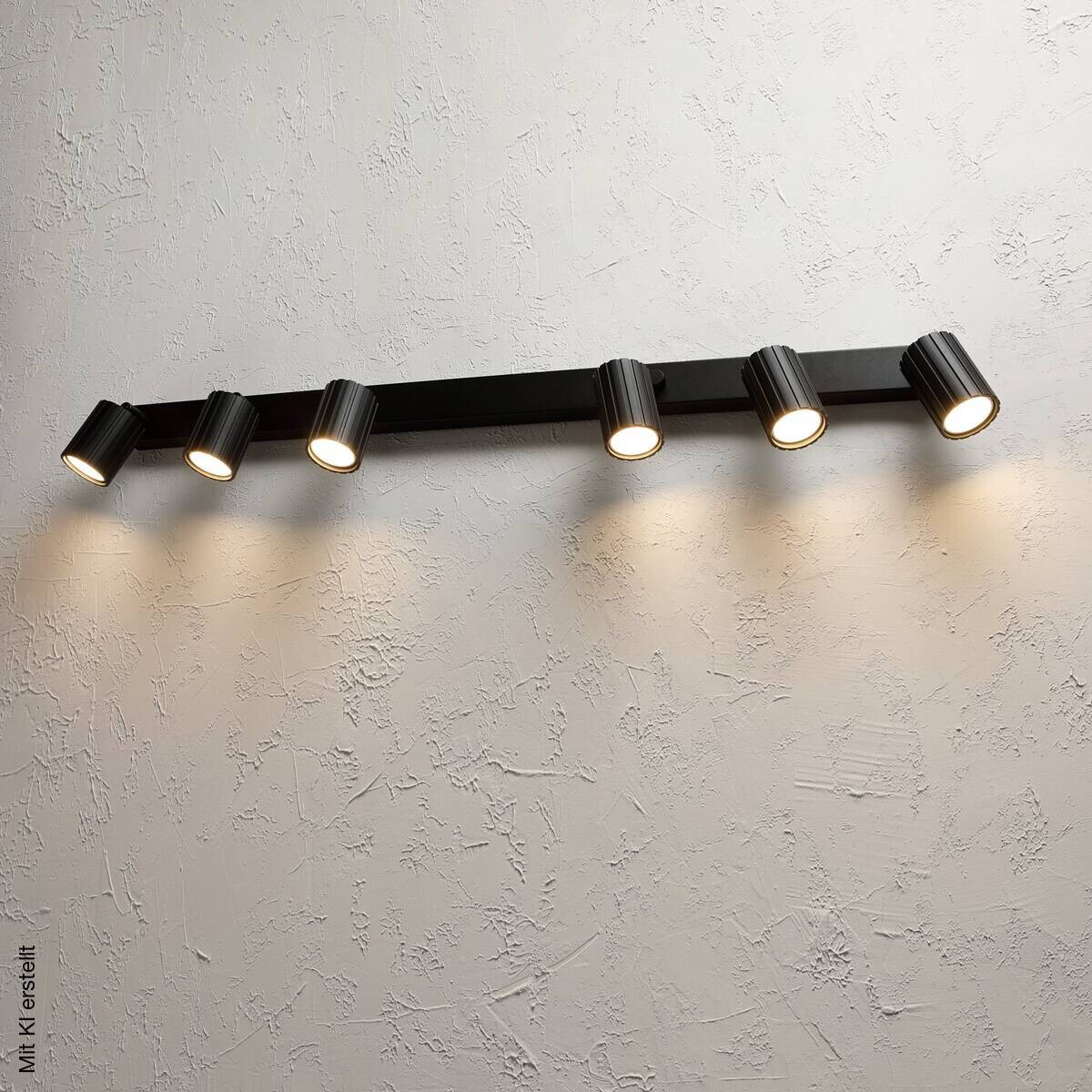 Lamkur Strahler Prisma schwarz Stahl B/H/L: ca. 6,5x16,5x117 cm 6 Brennstellen