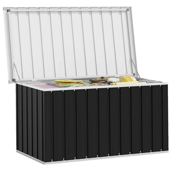 vidaXL Aufbewahrungsbox anthrazit Kunststoff B/H/T/L: ca. 67x65x67x129 cm