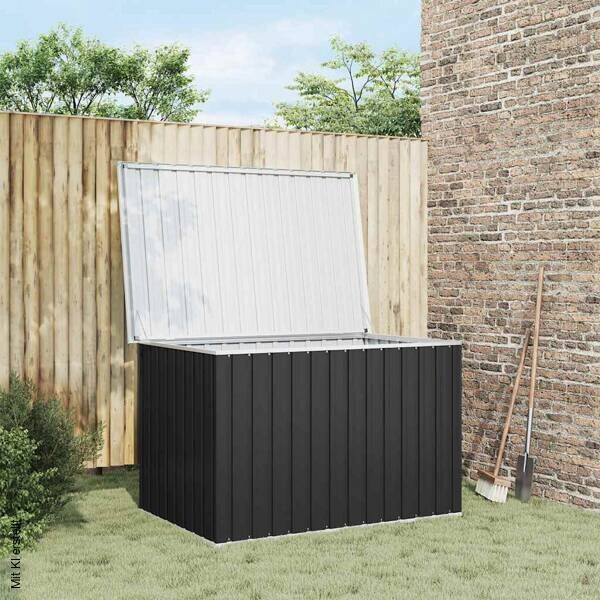 vidaXL Aufbewahrungsbox anthrazit Stahl B/H/T/L: ca. 99x93x99x149 cm