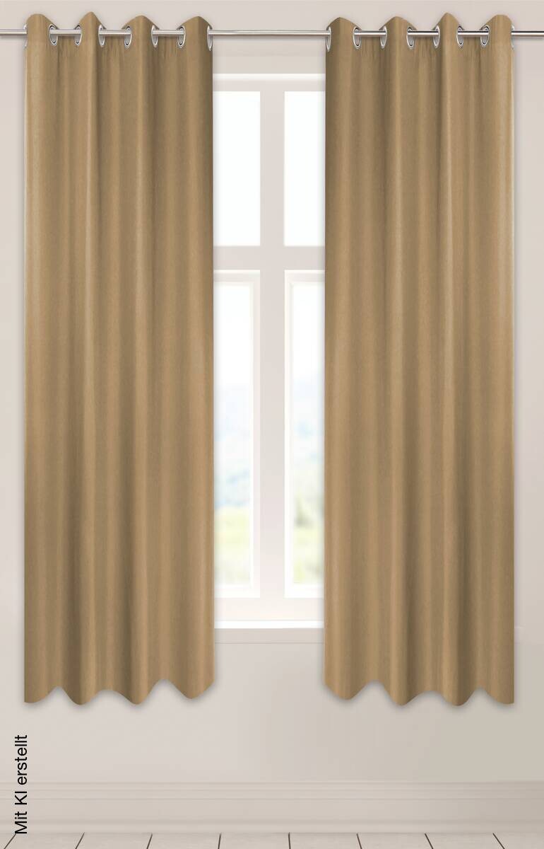 POCOline Ösenvorhang Sorrento Mocha Mousse B/L: ca. 140x175 cm