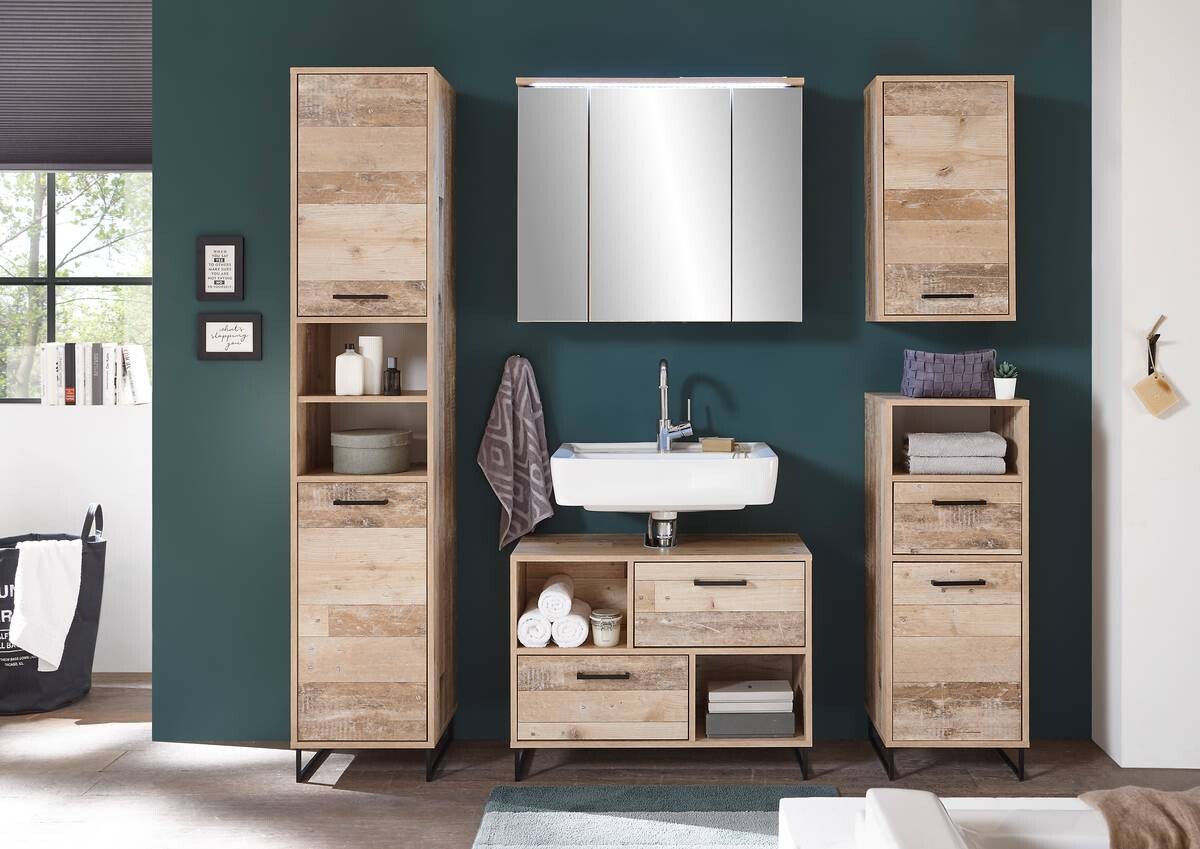 Badhängeschrank Roof Old Wood Nachbildung B/H/T: ca. 38x68x23 cm