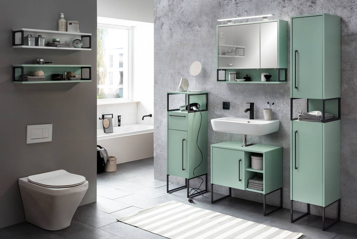 Hochschrank Limone mint B/H/T: ca. 30,4x183,4x33,1 cm