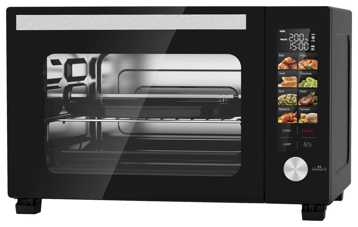 Emerio Mini-Backofen MO-133856.1 schwarz Metall B/H/L: ca. 39,6x31,1x48,5 cm ca. 28 l