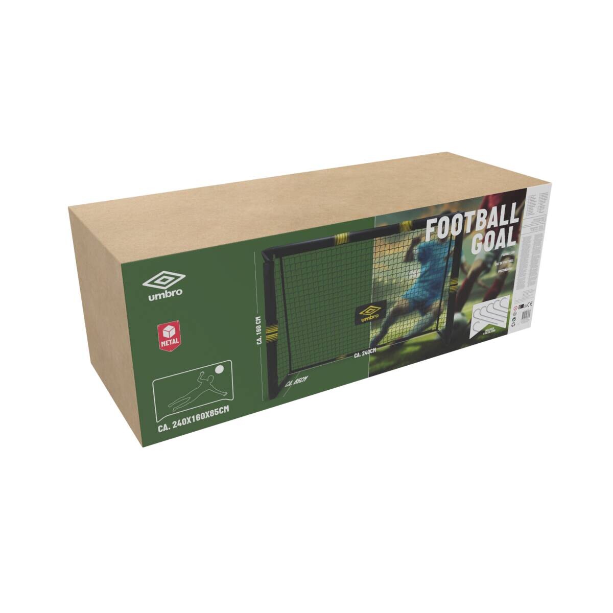 umbro Fußballtor schwarz B/H/L: ca. 160x85x240 cm