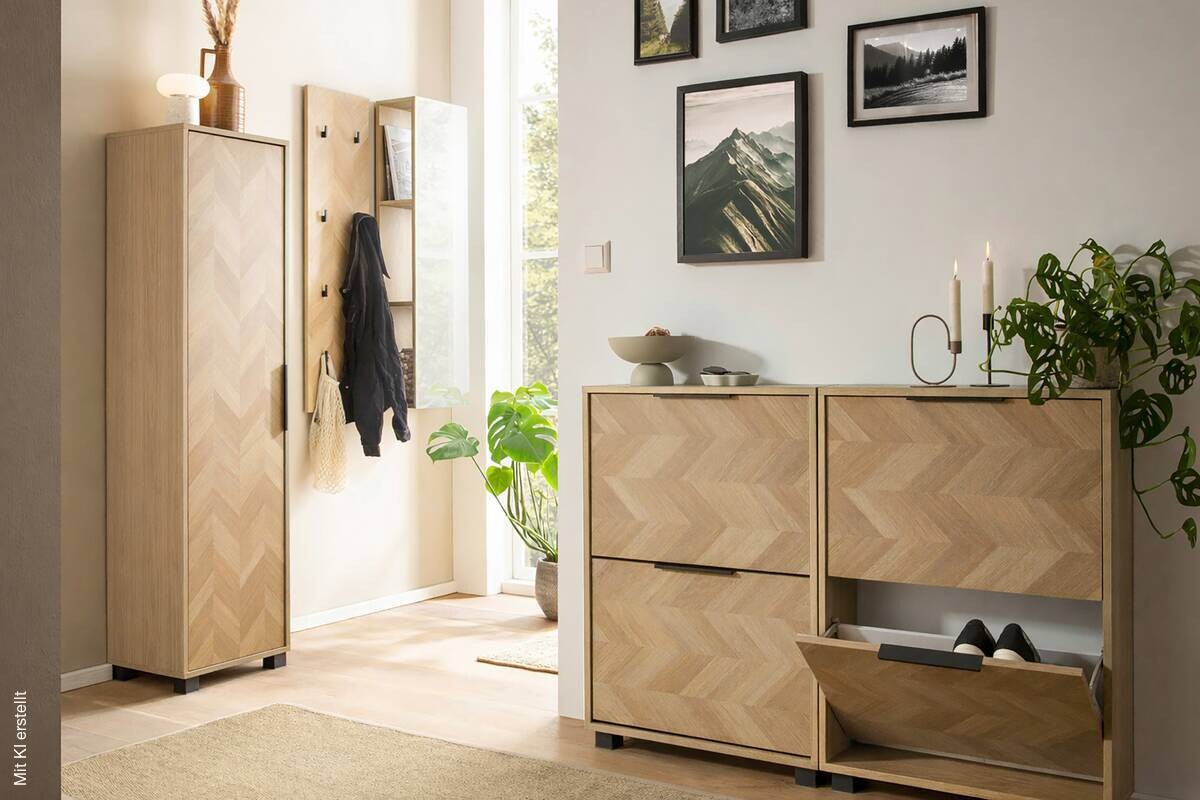 Hochschrank Piazza Eiche Nachbildung B/H/T: ca. 40,3x157,8x33,05 cm