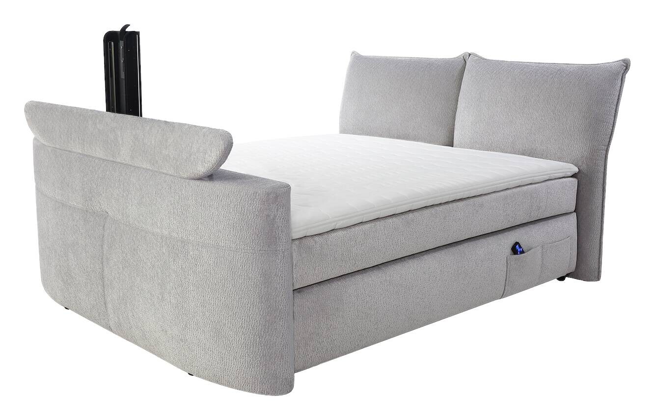 Boxspringbett hellgrau Liegefläche B/L: ca. 180x200 cm