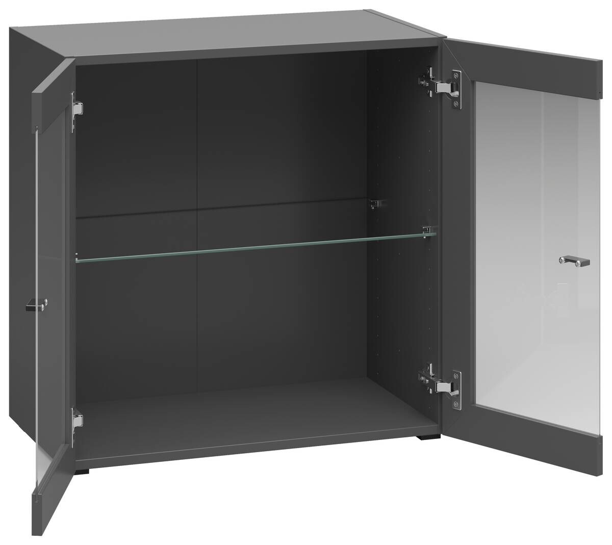 Vitrine System 64 anthrazit matt B/H/T: ca. 64x64x35 cm