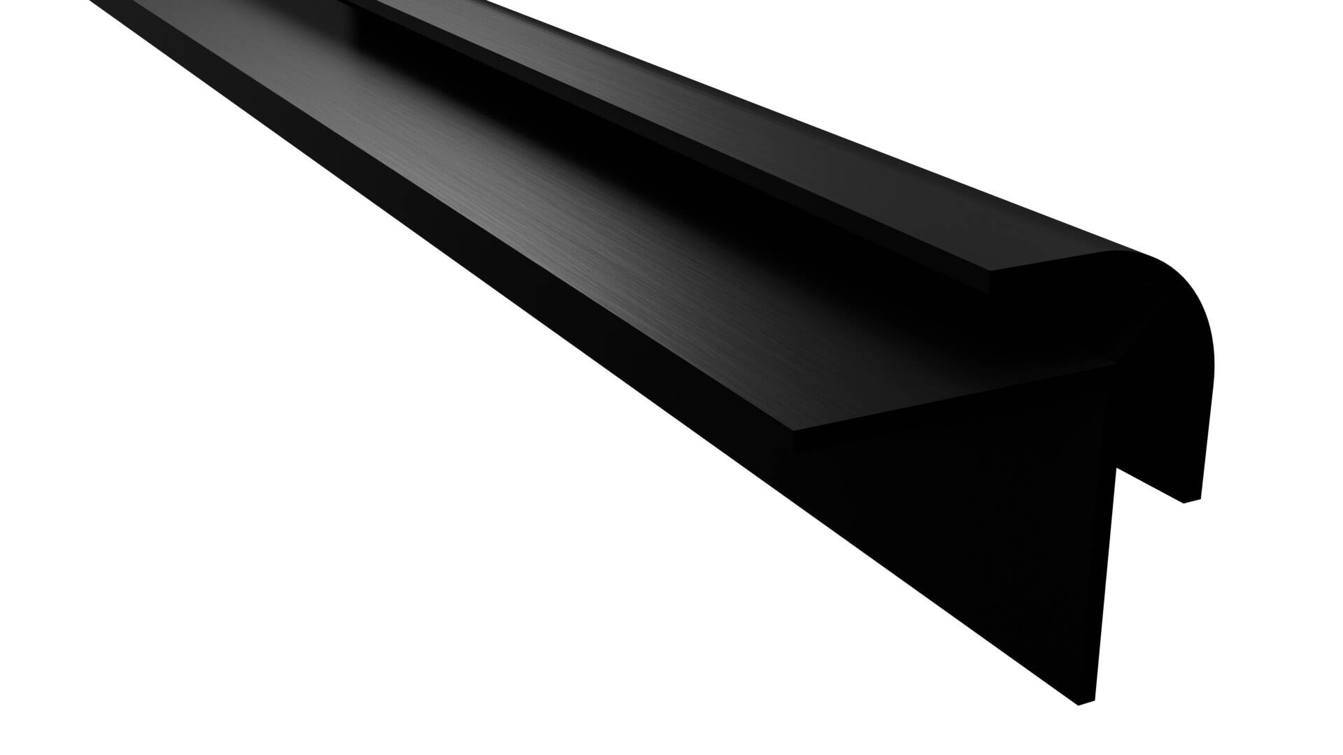 Eckschiene schwarz B/H/L: ca. 3x0,8x120 cm