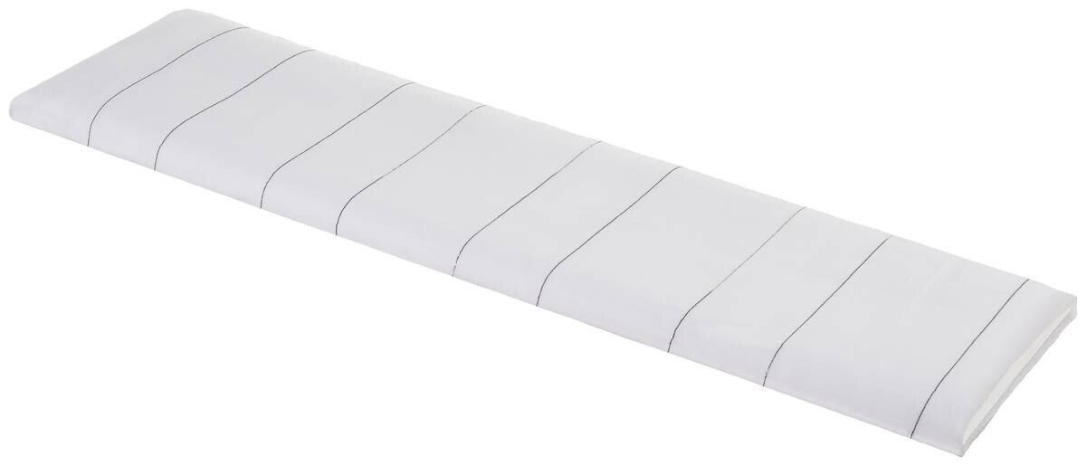 Store-Meterware weiß silber 100% Polyester H: ca. 260 cm