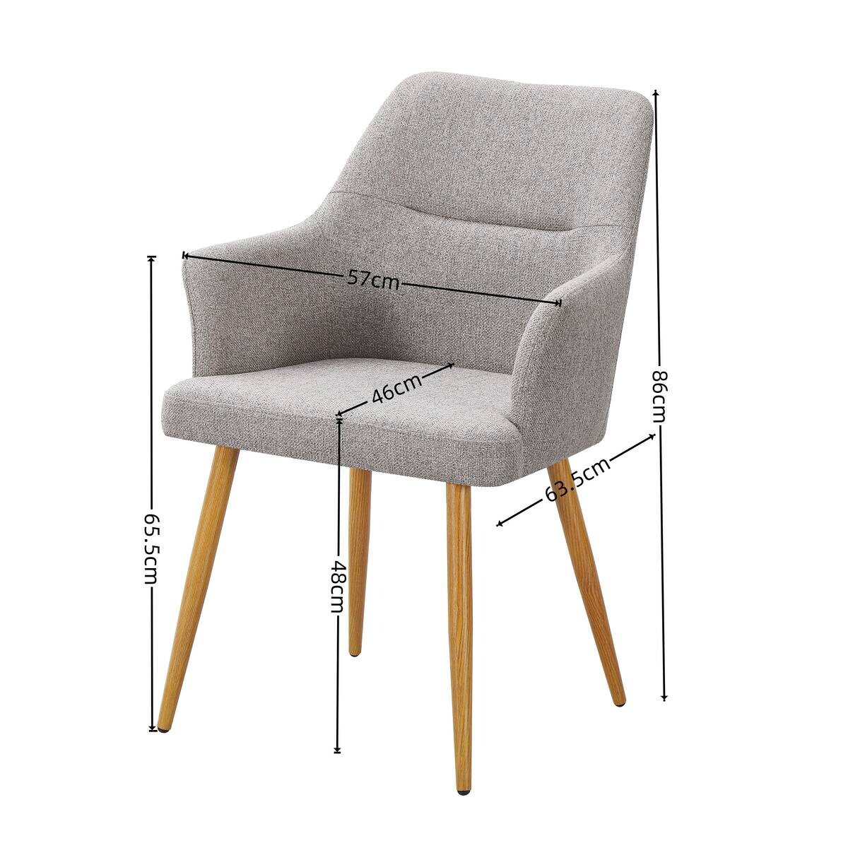 Armlehnstuhl Inga beige Webstoff B/H/T: ca. 57x86x63,5 cm