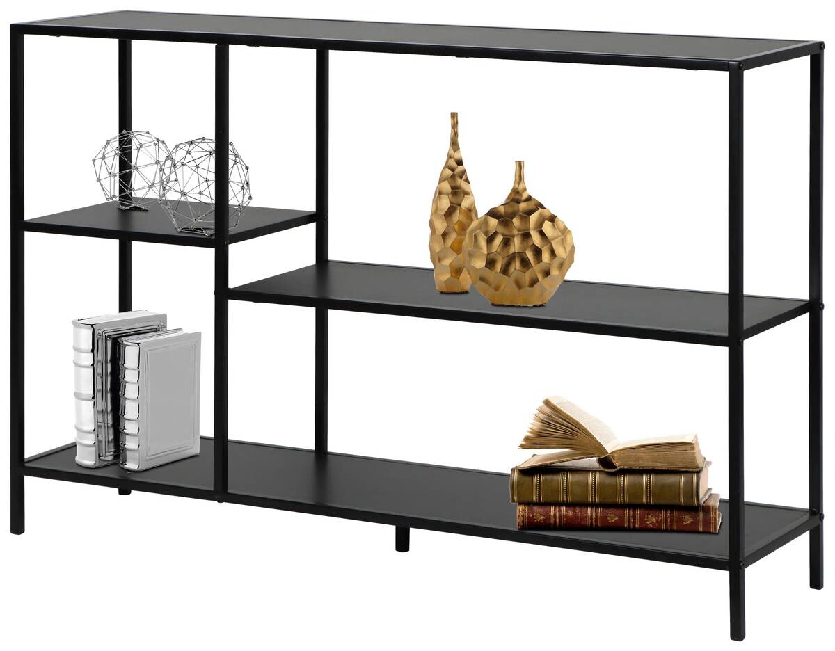 Metallregal Hanna schwarz pulverbeschichtet B/H/T: ca. 120x80x30 cm
