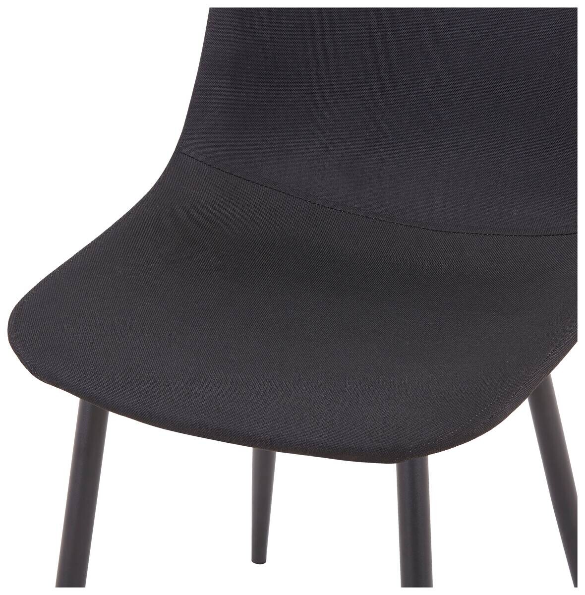 Stuhl Pia schwarz Microfaser B/H/T: ca. 44x87x41 cm