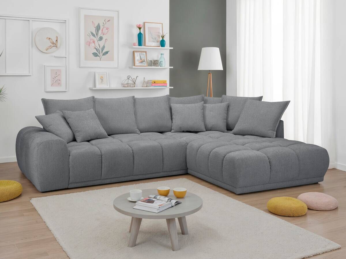 Ecksofa stone Microfaser B/H/T: ca. 312x97x229 cm